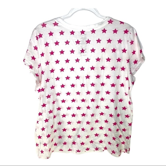 The Essential Vneck Pima Cotton Pink Stars T - Picture 4 of 6